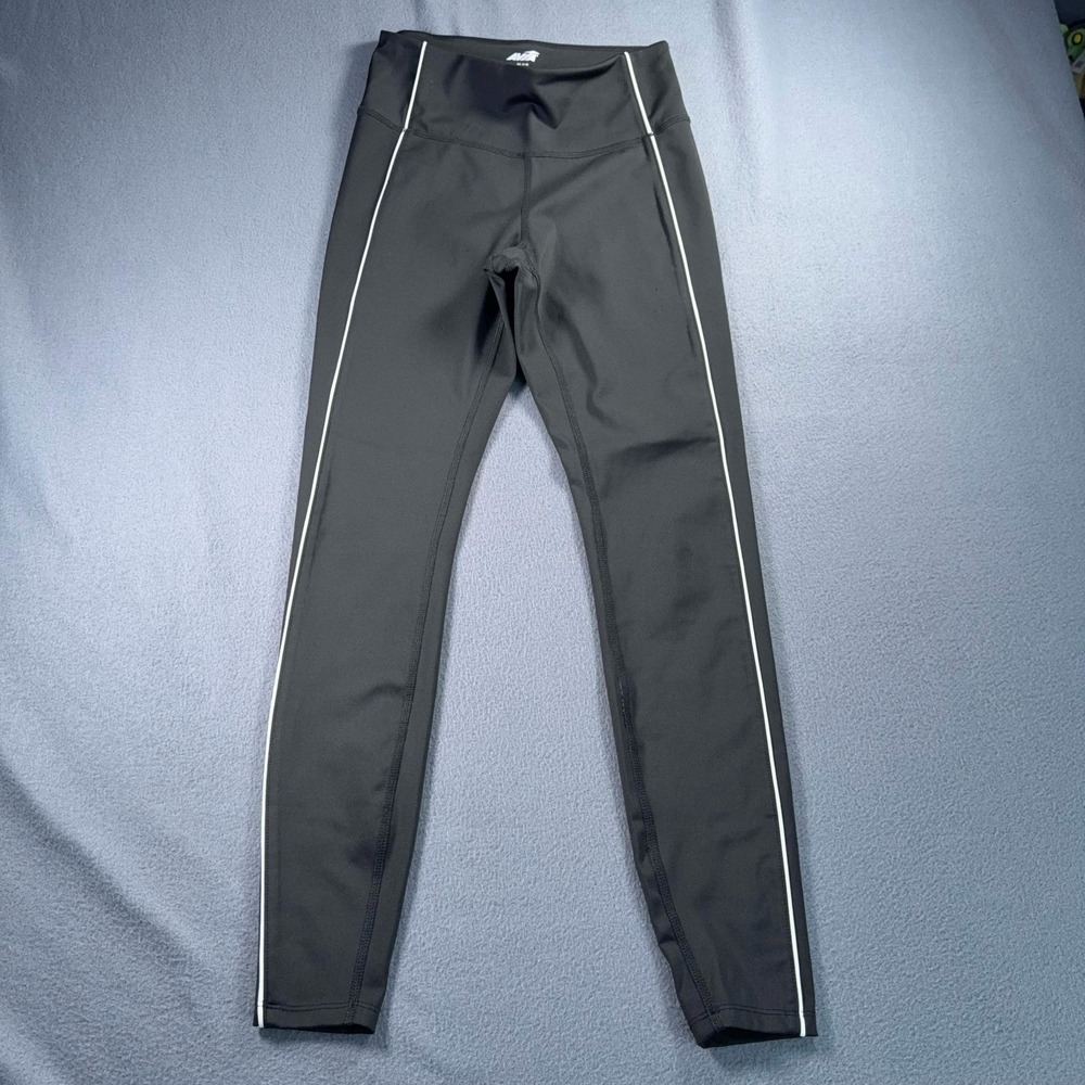 Avia High Rise Leggings Womens XS 0-2 Black White Piping Waist 25x26 Yoga